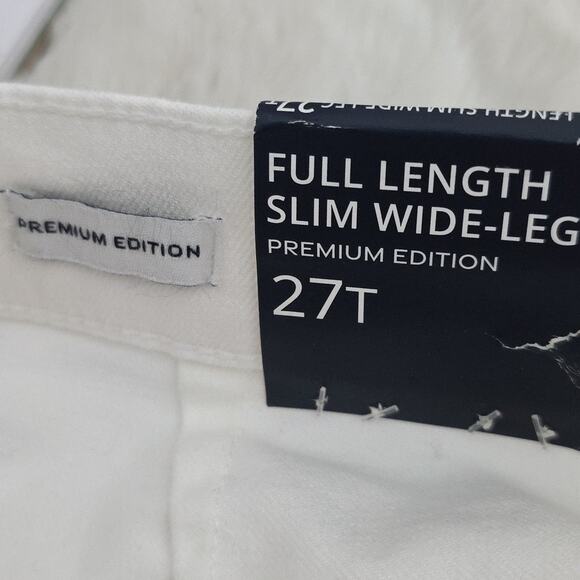 J. Crew Factory NWT Sailor Wide Leg White Denim Jeans High Rise Tall 27 - Picture 5 of 12